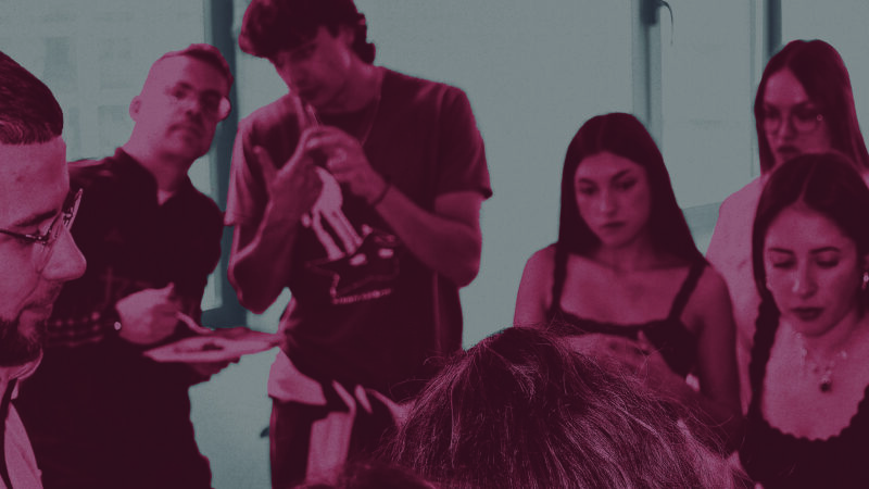 Cartel de la exposición Un día en la facultad.